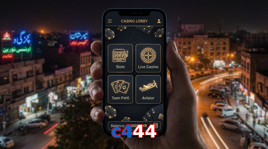 Main screen of C444 app page for PK players